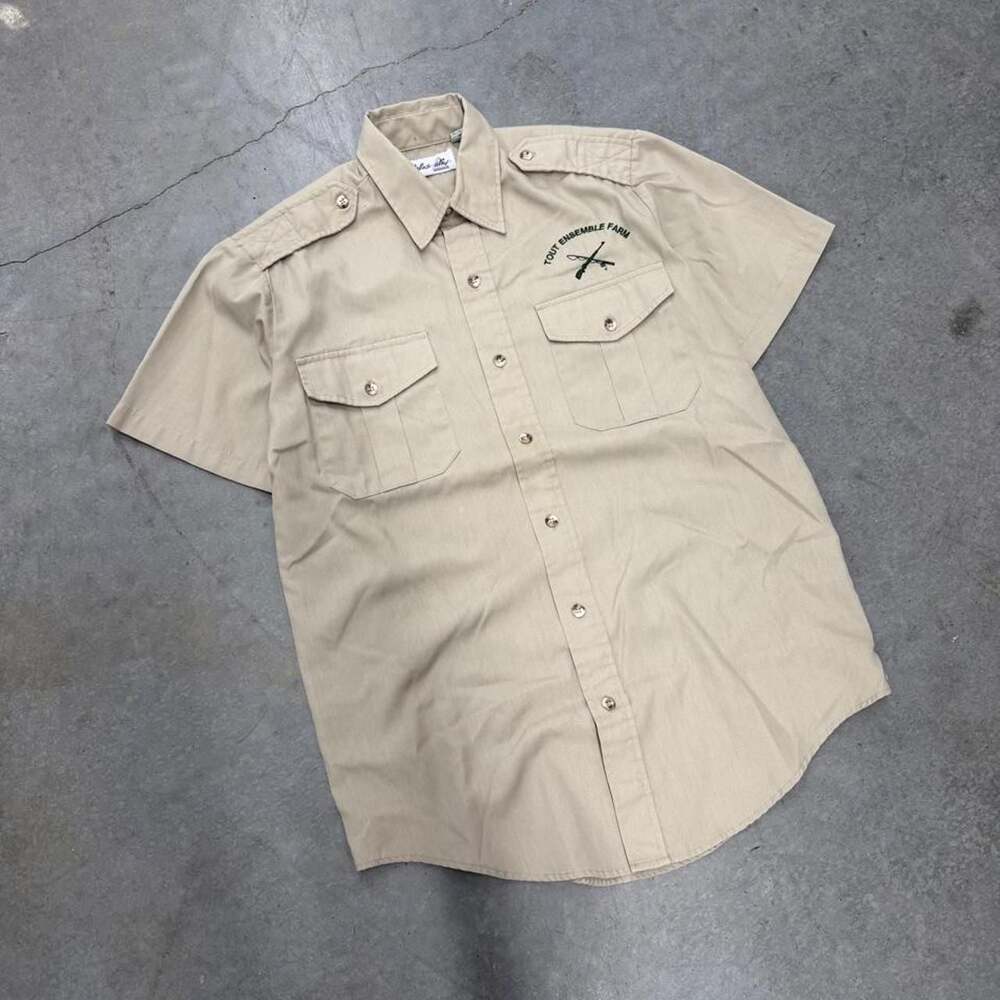 Vintage Dallas Alice Tout Ensemble Farm Utility Shirt Mens S Tan